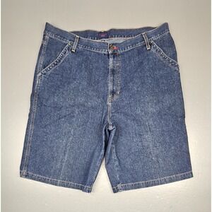 Tommy Hilfiger Jean Shorts Mens 42. Vintage Baggy Flat Front Hip-Hop Denim Jorts
